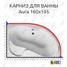 Карниз для ванны 1 MarKa Aura 160х105 Усиленный 20 мм MrKARNIZ фото 1